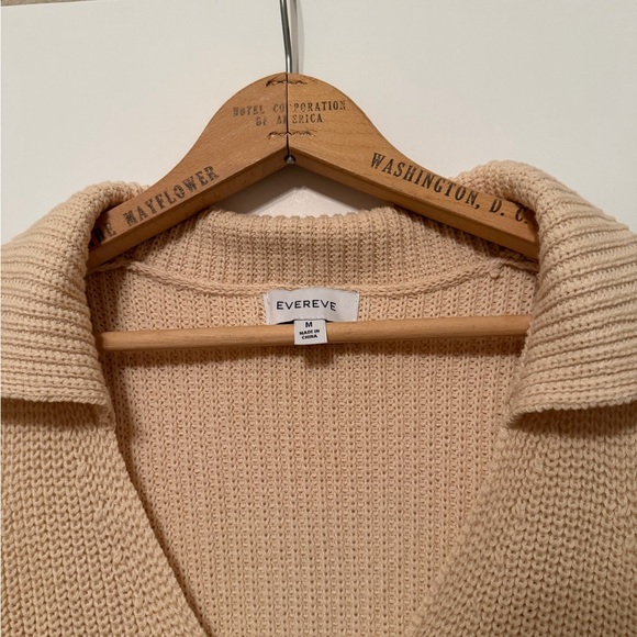 Evereve Cream Knit Collared Sweater - Picture 3 of 8